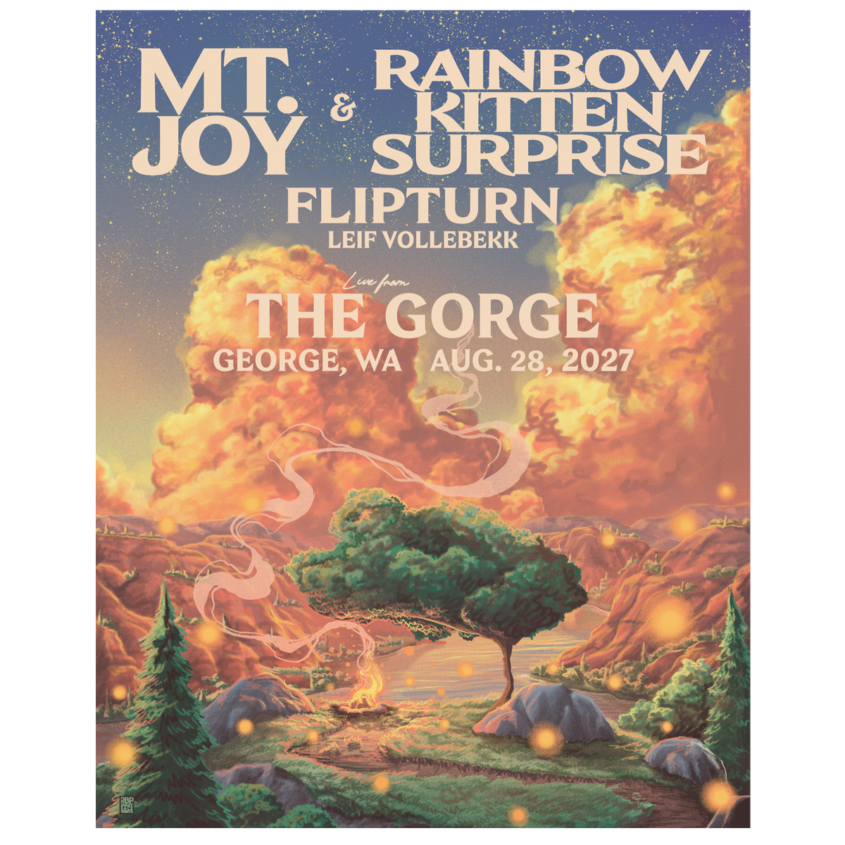 RKS x Mt. Joy - The Gorge - Event Poster