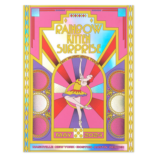 Tiny Music Box Spring Tour Poster  Rainbow Foil Version 18x24