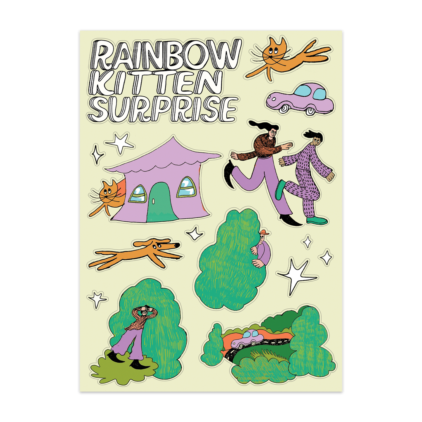 Kitty Folks Sticker Sheet