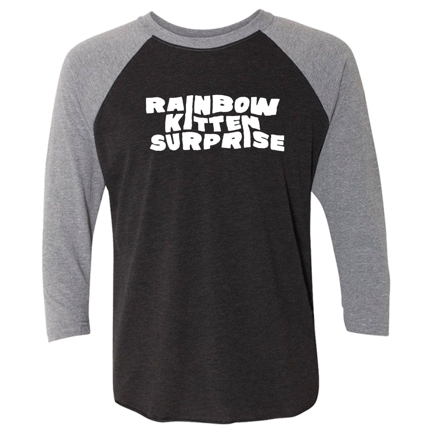 RKS Bubble Name Logo Raglan 3/4 Length Sleeve Baseball Tee