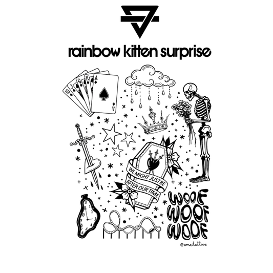 bones Temporary Tattoo Sheet